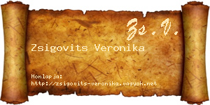 Zsigovits Veronika névjegykártya